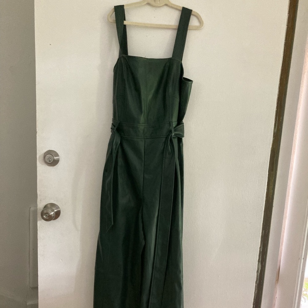 women’s leather jumpsuit